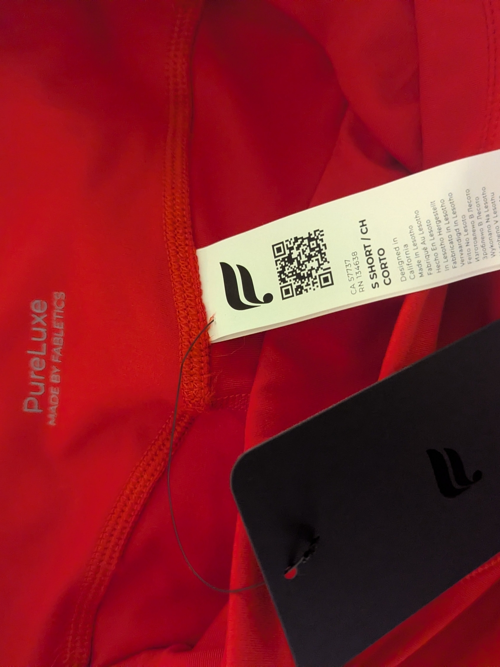 NWT Fabletics Pureluxe Red High-Rise Flare Leggings with V-Waist - Short Length - Picture 6 of 6